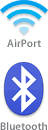 Indbygget AirPort Express og Bluetooth 2.0+EDR